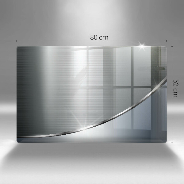 Glas Herdabdeckplatte Abstraktionsmuster aus Metall