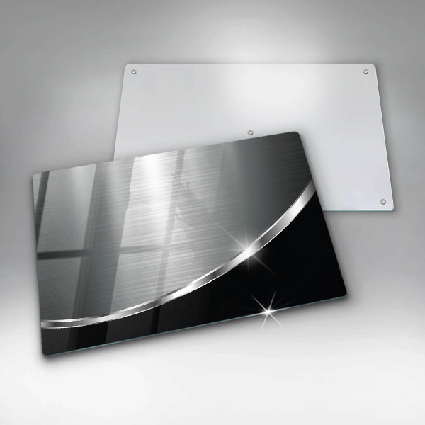 Glas Ceranfeldabdeckung Abstraktion mit Metall