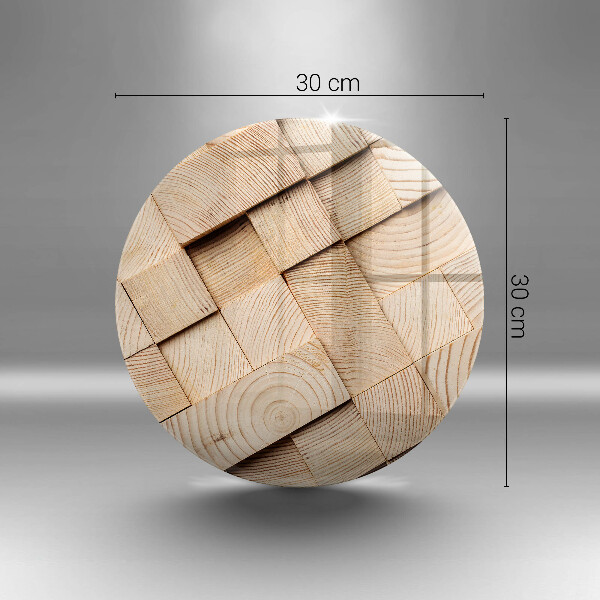 Glas Ceranfeldabdeckung Spritzschutz Holzquadrate