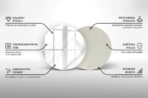 Glas Ceranfeldabdeckung Spritzschutz Zarter Marmor