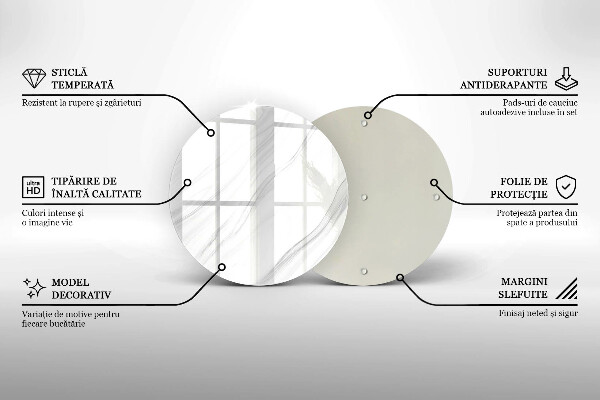 Glas Ceranfeldabdeckung Spritzschutz Zarter Marmor