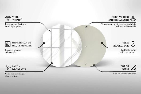Glas Ceranfeldabdeckung Spritzschutz Zarter Marmor
