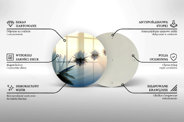 Glas Herdabdeckplatte Lilienblüten auf dem Wasser