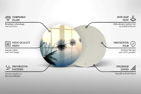 Glas Herdabdeckplatte Lilienblüten auf dem Wasser