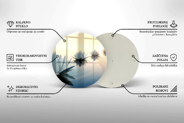Glas Herdabdeckplatte Lilienblüten auf dem Wasser