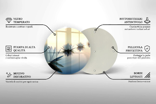 Glas Herdabdeckplatte Lilienblüten auf dem Wasser