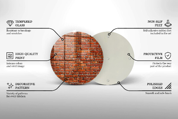 Glas Herdabdeckplatte Wand aus Backsteinmauer