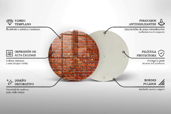 Glas Herdabdeckplatte Wand aus Backsteinmauer