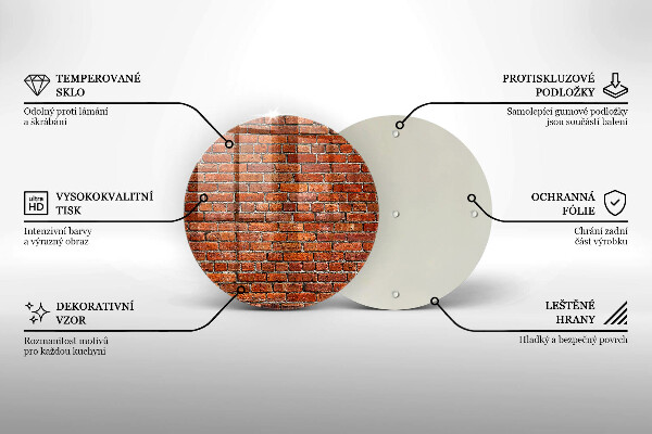 Glas Herdabdeckplatte Wand aus Backsteinmauer