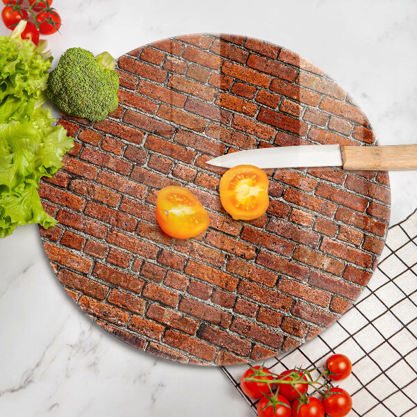 Glas Herdabdeckplatte Wand aus Backsteinmauer