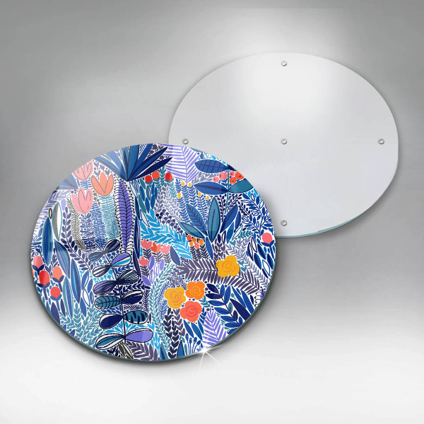 Glas Herdabdeckplatte Bemalte Wiese