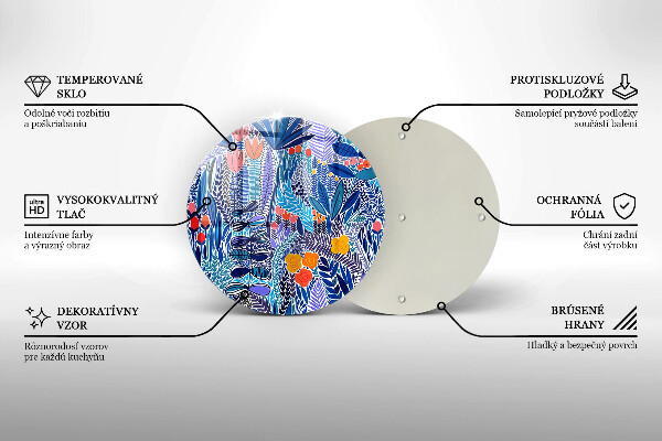 Glas Herdabdeckplatte Bemalte Wiese