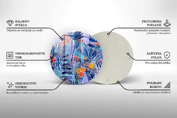 Glas Herdabdeckplatte Bemalte Wiese