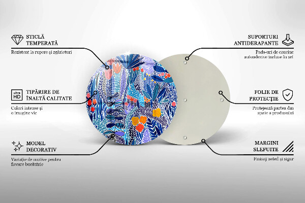 Glas Herdabdeckplatte Bemalte Wiese