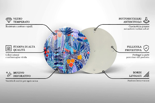 Glas Herdabdeckplatte Bemalte Wiese