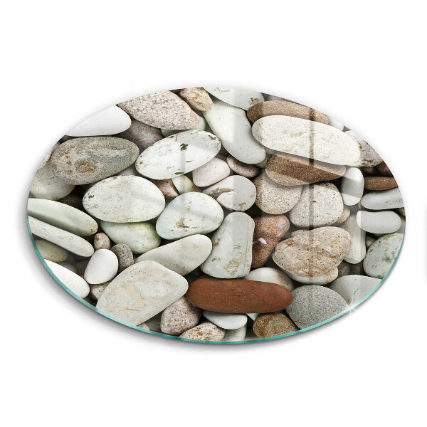 Glas Herdabdeckplatte Kleine Steine im Hintergrund