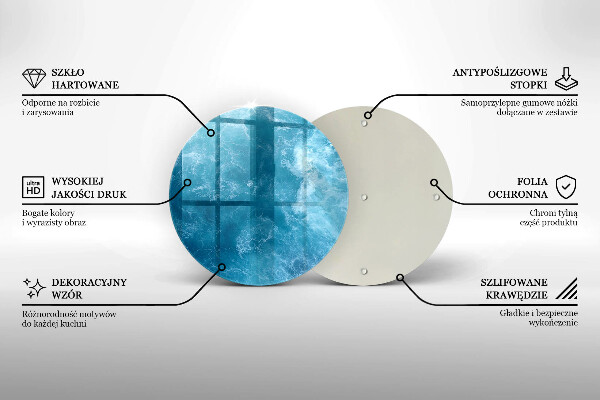 Glas Ceranfeldabdeckung Blaues Wasser