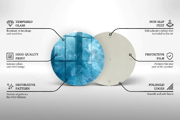 Glas Ceranfeldabdeckung Blaues Wasser