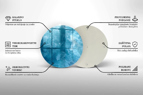 Glas Ceranfeldabdeckung Blaues Wasser