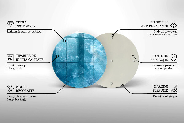 Glas Ceranfeldabdeckung Blaues Wasser