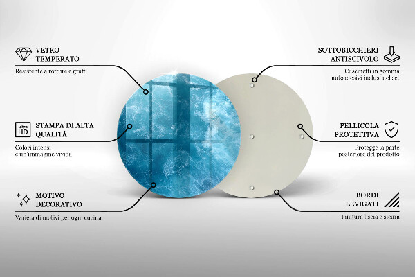 Glas Ceranfeldabdeckung Blaues Wasser