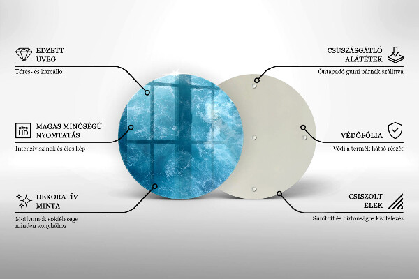 Glas Ceranfeldabdeckung Blaues Wasser