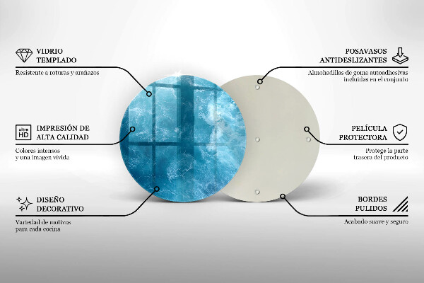 Glas Ceranfeldabdeckung Blaues Wasser