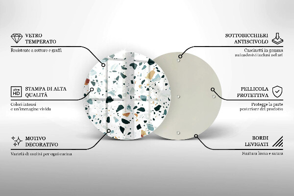 Glas Herdabdeckplatte Helles Steinzeug