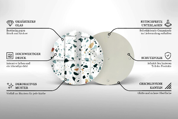 Glas Herdabdeckplatte Helles Steinzeug