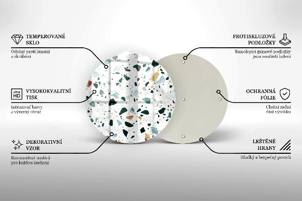 Glas Herdabdeckplatte Helles Steinzeug