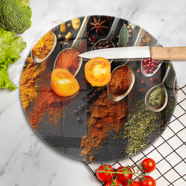 Glas Ceranfeldabdeckung Löffel mit Gewürzen