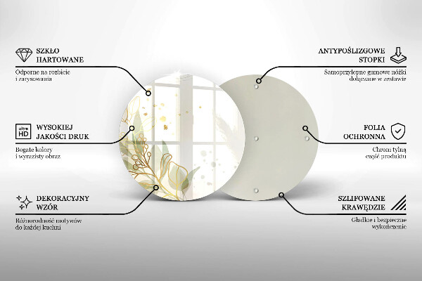 Glas Ceranfeldabdeckung Spritzschutz Aquarell und Blattgold