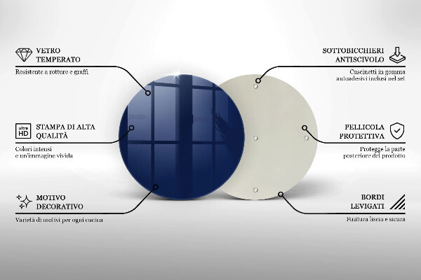 Glas Herdabdeckplatte Blaue Farbe