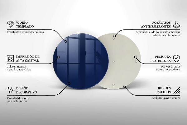 Glas Herdabdeckplatte Blaue Farbe