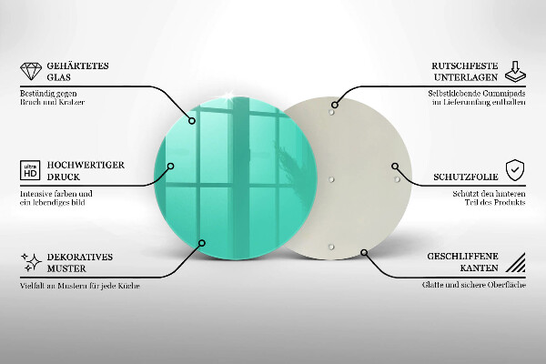 Glas Herdabdeckplatte Grüne Farbe