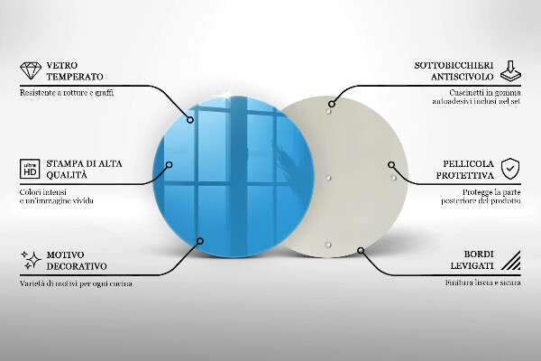 Glas Herdabdeckplatte Blaue Farbe