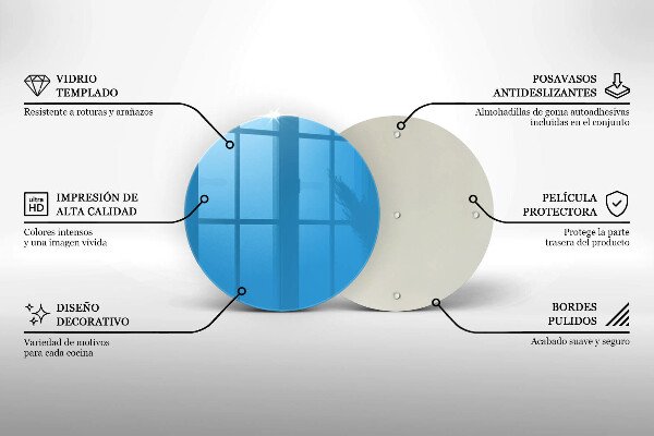 Glas Herdabdeckplatte Blaue Farbe