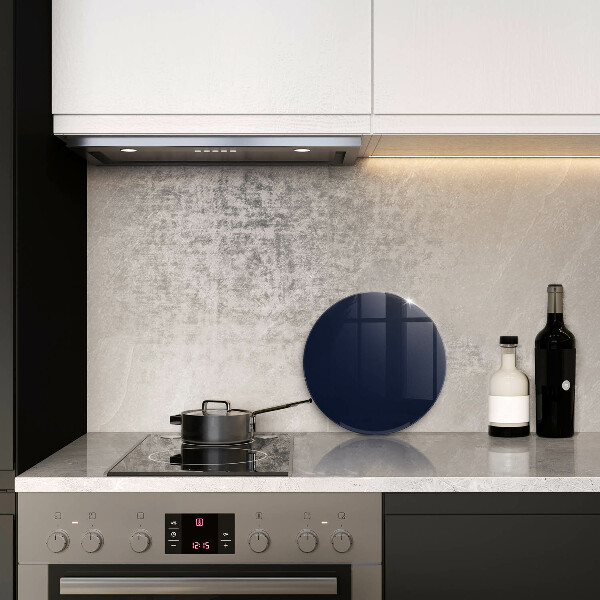 Glas Herdabdeckplatte Navy blau