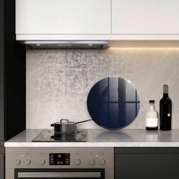 Glas Herdabdeckplatte Navy blau
