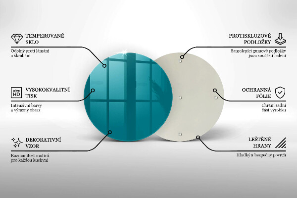 Glas Herdabdeckplatte Türkis