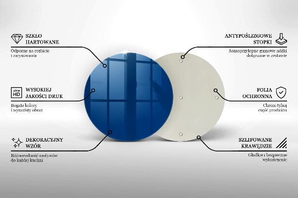 Glas Herdabdeckplatte Blaue Farbe