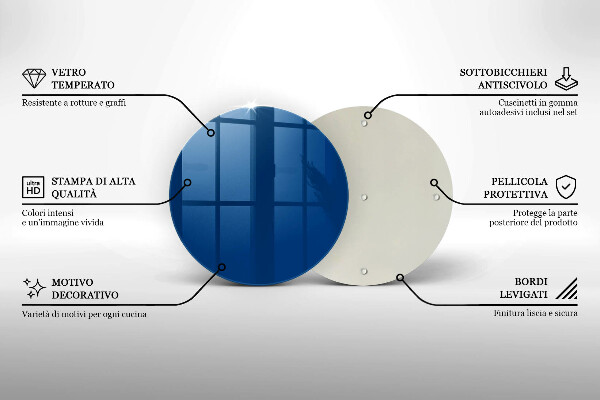 Glas Herdabdeckplatte Blaue Farbe