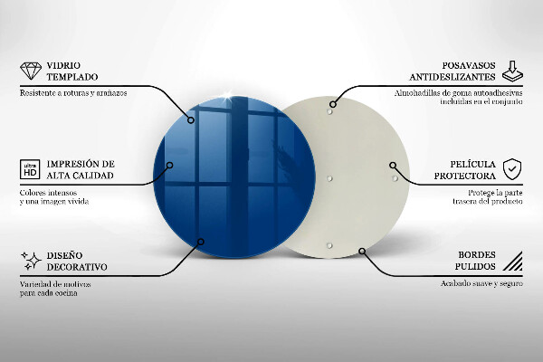 Glas Herdabdeckplatte Blaue Farbe