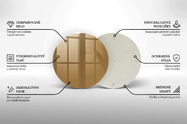 Glas Herdabdeckplatte Beige Farbe