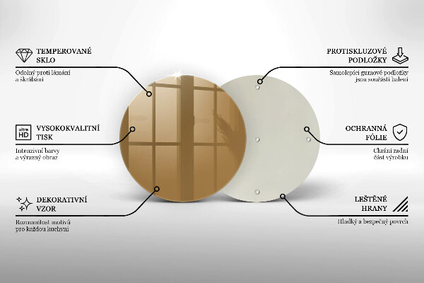 Glas Herdabdeckplatte Beige Farbe