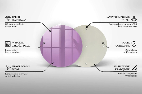 Glas Herdabdeckplatte Violette Farbe