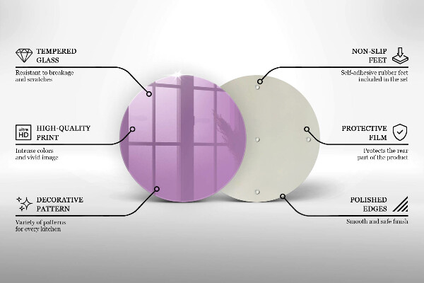 Glas Herdabdeckplatte Violette Farbe
