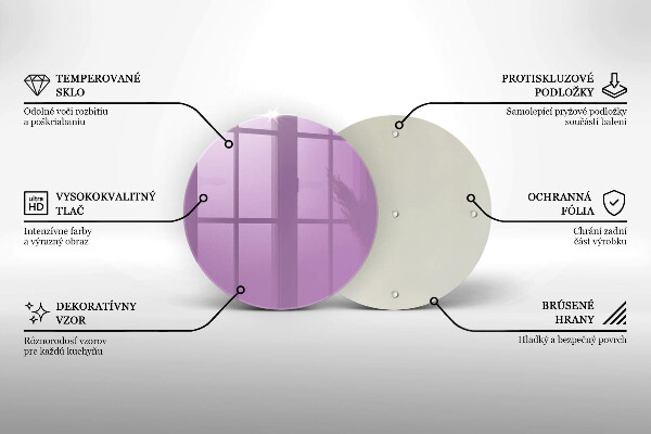 Glas Herdabdeckplatte Violette Farbe