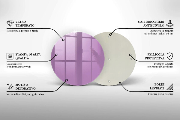 Glas Herdabdeckplatte Violette Farbe