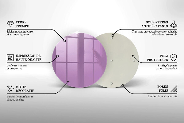 Glas Herdabdeckplatte Violette Farbe